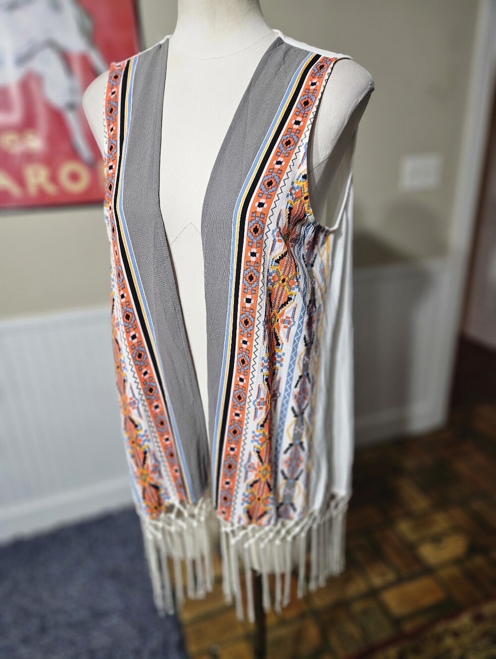Entro Fringe Boho Dress Medium
